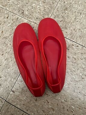 Red Women’s Slip-On Ballet Flats - Comfortable Everyday Shoes
